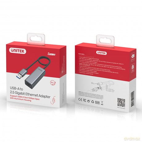 Adapter USB-A 3.1 Gen 1 - RJ45; 2,5 Gbps; M/F; U1313B