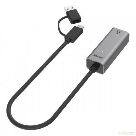 Adapter USB-A/C 3.1 GEN1 RJ45; 2,5 Gbps; U1313C