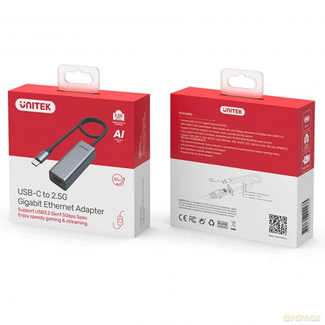 Adapter USB-C 3.1 GEN 1 - RJ45; 2,5 Gbps; M/F; U1313A