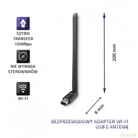 Adapter Wi-Fi USB z anteną bezprzewodowy