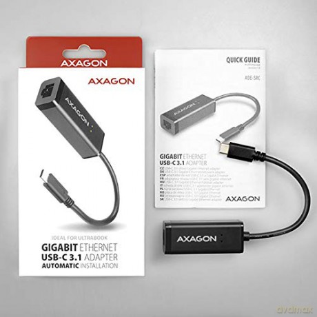 ADE-SRC Karta sieciowa Gigabit Ethernet adapter, USB-C 3.2 Gen 1, instalacja automatyczna