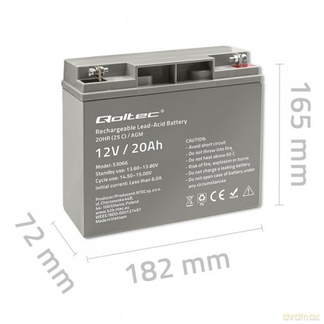 Akumulator AGM | 12V | 20Ah | max. 300A