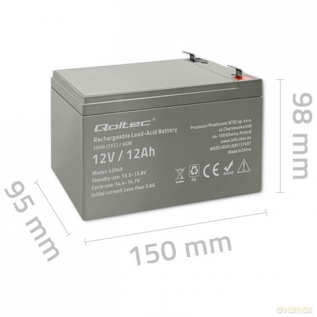 Akumulator AGM 12V | 12Ah