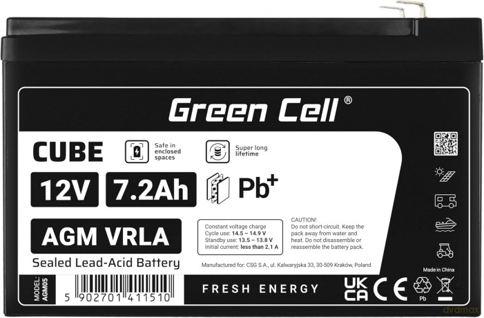Akumulator AGM 12V 7.2Ah