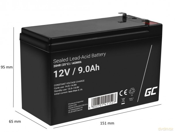 Akumulator AGM 12V 9Ah