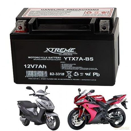 Akumulator AGM motocyklowy 12V 7Ah