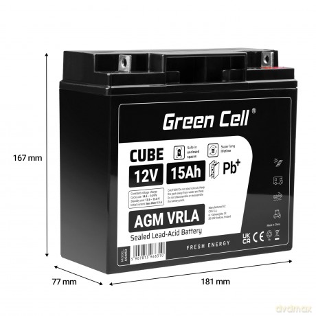 Akumulator AGM VRLA 12V 15Ah