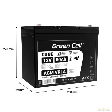 Akumulator AGM VRLA 12V 80Ah