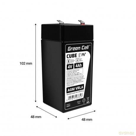 Akumulator AGM VRLA 4V 4Ah b