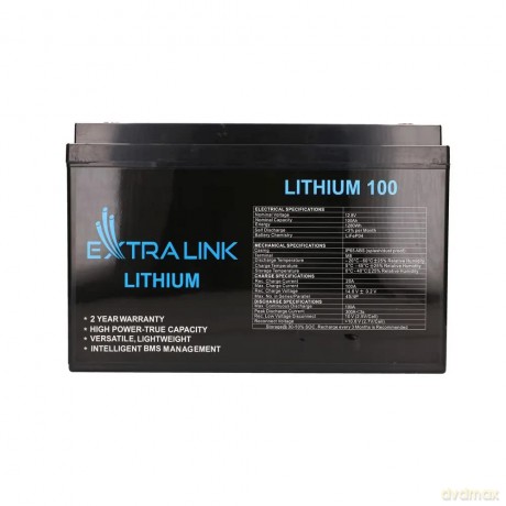 Akumulator LiFePO4 100AH 12.8V BMS EX.30455