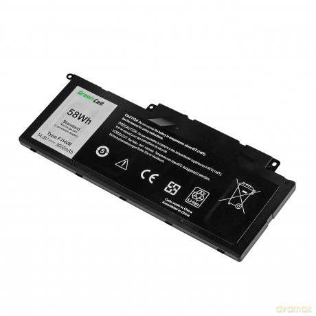 Bateria do Dell 15 7537 F7HVR 14,4V 3,8Ah