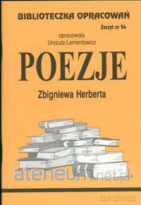 Biblioteczka opracowań nr 054 Poezje Herberta [KSIĄŻKA]