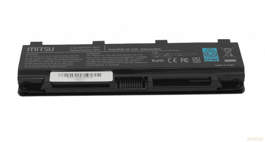 Bateria do Toshiba C850, L800, S855 4400 mAh (49 Wh) 10.8 - 11.1 Volt