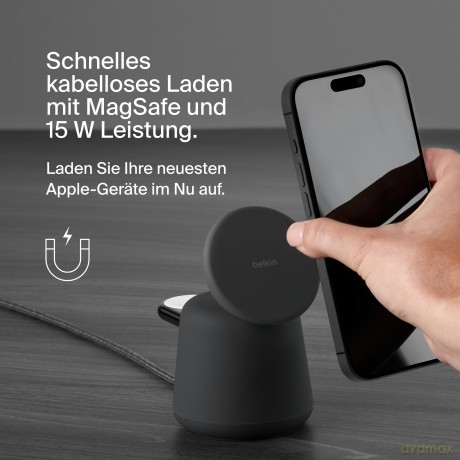 Bezprzewodowa ładowarka BoostCharge Pro 2w1 Mag Safe Charcoal