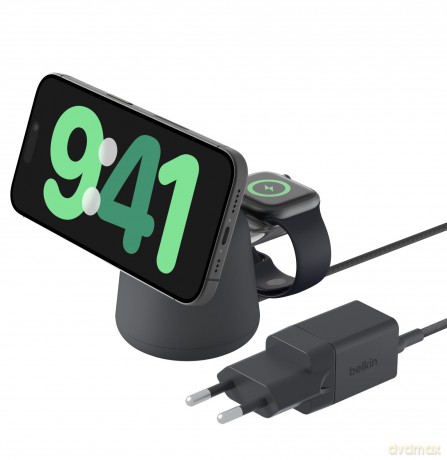 Bezprzewodowa ładowarka BoostCharge Pro 2w1 Mag Safe Charcoal