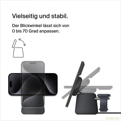 Bezprzewodowa ładowarka BoostCharge Pro 2w1 Mag Safe Charcoal