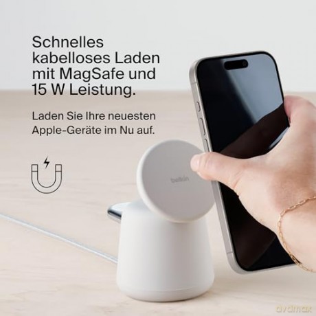 Bezprzewodowa ładowarka BoostCharge Pro 2w1 Mag Safe Sand