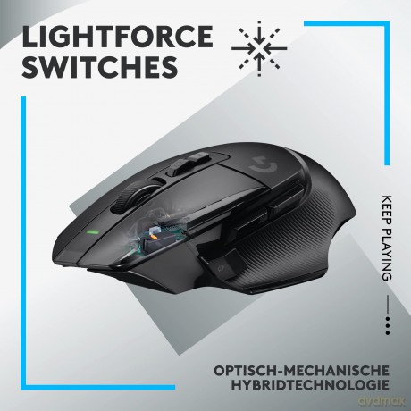 Bezprzewodowa mysz do gier G502 X Lightspeed Czarna 910-006180