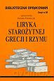 Biblioteczka opracowań nr 089 Liryka starozytj.. [KSIĄŻKA]