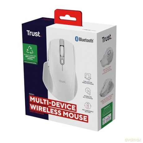 Bezprzewodowa mysz OZAA+ Multi-Connect Biała