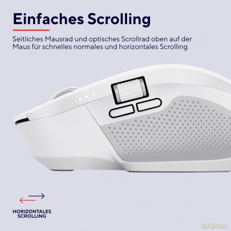 Bezprzewodowa mysz OZAA+ Multi-Connect Biała
