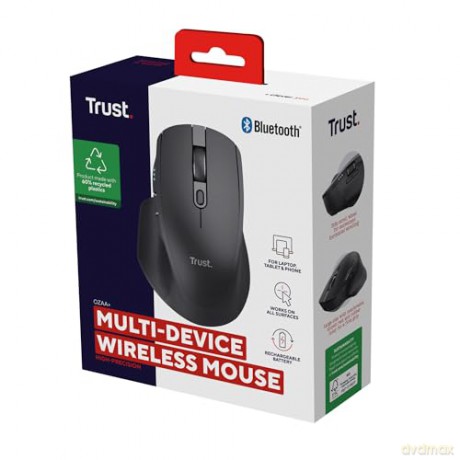Bezprzewodowa mysz OZAA+ Multi-Connect Czarna
