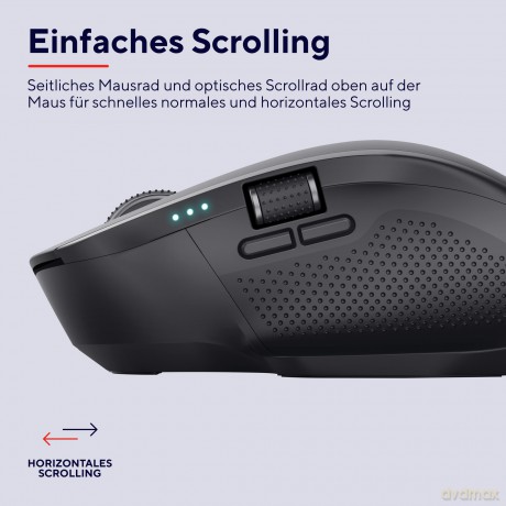 Bezprzewodowa mysz OZAA+ Multi-Connect Czarna