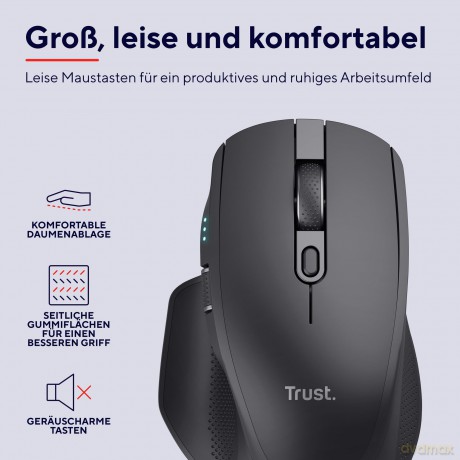 Bezprzewodowa mysz OZAA+ Multi-Connect Czarna