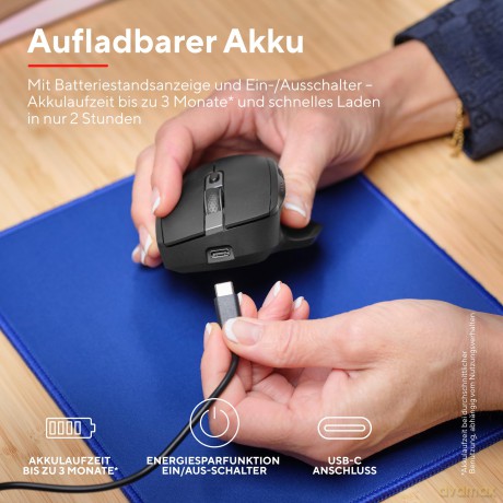 Bezprzewodowa mysz OZAA+ Multi-Connect Czarna