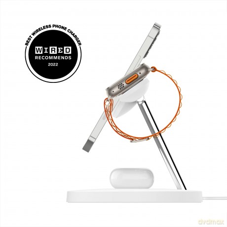 Bezprzewodowa podstawka ładująca BOOST CHARGE PRO 3w1 MagSafe biała
