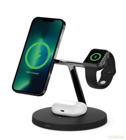 Bezprzewodowa podstawka ładująca BOOST CHARGE PRO 3w1 MagSafe czarna