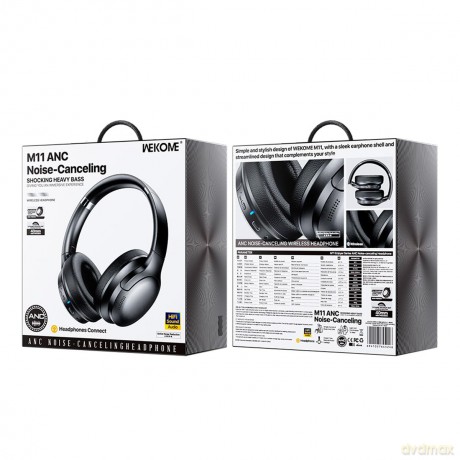 Bezprzewodowe słuchawki nauszne Bluetooth V5.3 ANC (Białe)