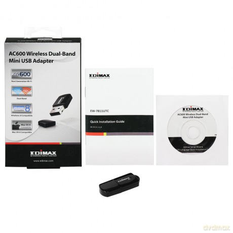 Bezprzewodowy dwupasmowy adapter Mini USB EW-7811UTC