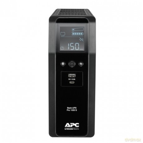 BR1600SI UPS Back ProBR1600VA/960W 6xC13, AVR,LCD, Ładowarka USB A/C Czysta sinusoida przy pracy bateryjnej