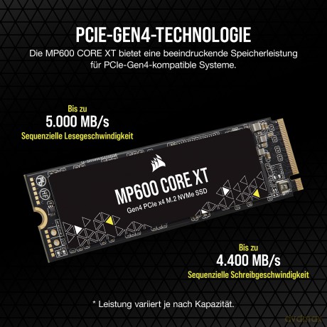 Dysk SSD 1TB MP600 CORE XT 5000/3500 MB/s M.2 NVMe PCIe Gen4 x4