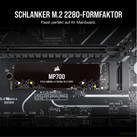 Dysk SSD 2TB MP700 10000/10000 MB/s M.2 NVMe 2.0 PCIe Gen5 x4
