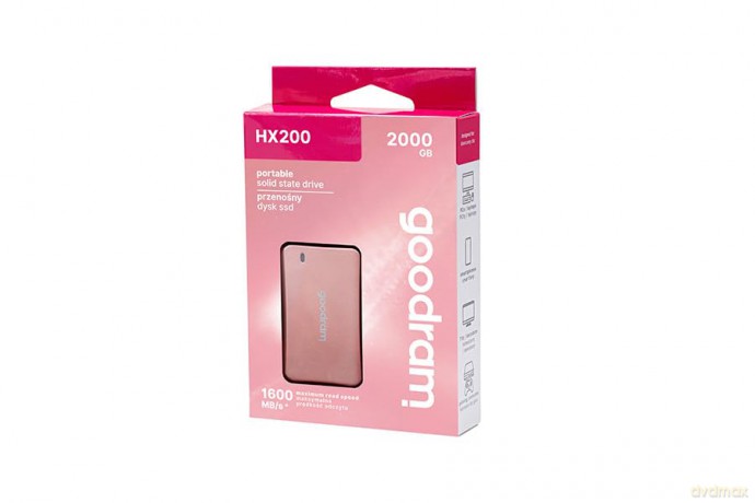 Dysk SSD HX200 2TB USB-C+A 1600/1500MB/S różowe złoto