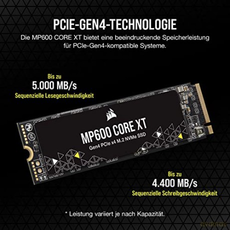 Dysk SSD MP600 CORE XT 4TB 5000/4400 MB/s M.2 PCIe Gen 4x4 NVMe 1.4