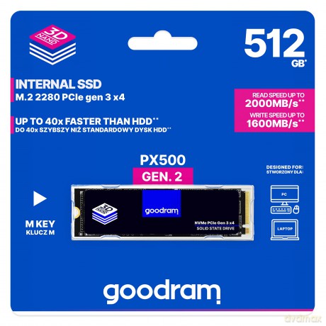 Dysk SSD PX500-G2 512GB M.2 PCIe 3x4 NVMe 2280