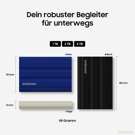 Dysk SSD T7 Shield 2TB USB 3.2, beżowy
