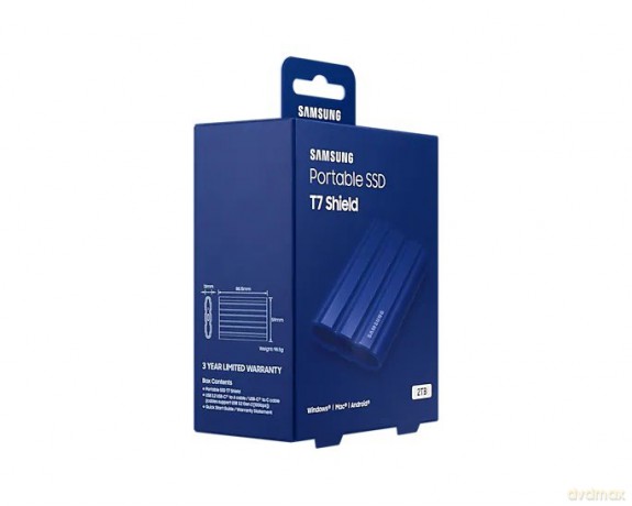 Dysk SSD T7 Shield 2TB USB 3.2, niebieski