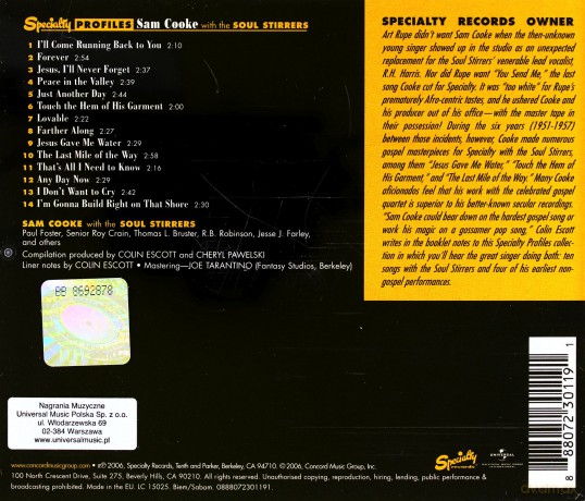 Sam Cooke: Speciality Profiles [CD]