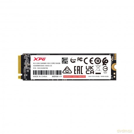 Dysk SSD XPG GAMMIX S50 CORE 500G PCIe 4x4 3.5/2.2 M2