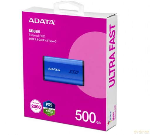 Dysk zewnętrzny SSD SE880 500 GB USB3.2A/C Gen2x2 Niebieski