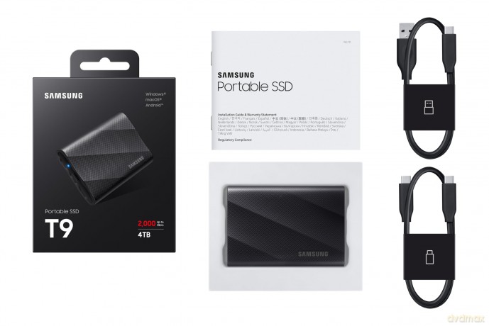 Dysk zewnętrzny SSD T9 4TB USB3.2 GEN.2 czarny