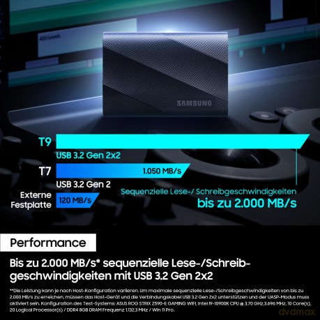 Dysk zewnętrzny SSD T9 4TB USB3.2 GEN.2 czarny
