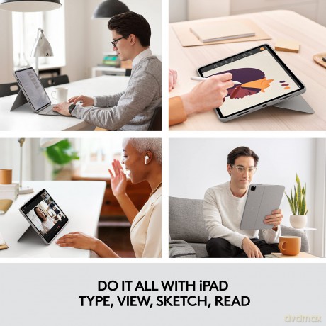 Etui z klawiaturą Combo Touch iPad Pro 12,9 cala 5 generacji piaskowy UK