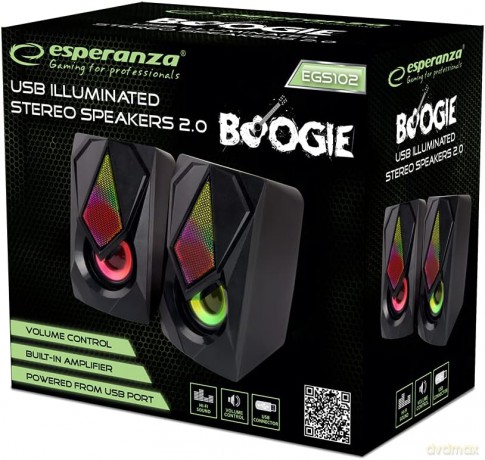Głośnik 2.0 USB Led Rainbow Boogie