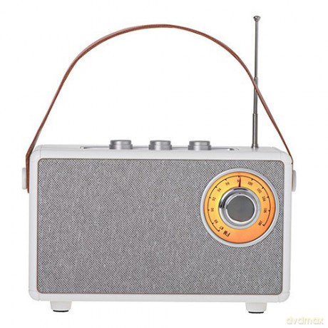 Głośnik Bluetooth CR1902 FM USB-C biały
