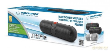GŁOŚNIK BLUETOOTH PIANO CZARNO-CZERWONY
